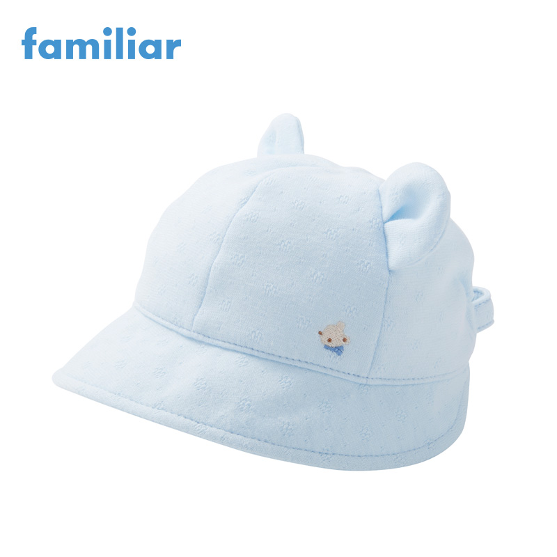 familiar100%纯棉婴儿帽子宝宝柔软小帽子
